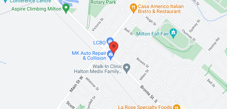 map of 33 -  235 BRONTE Street S